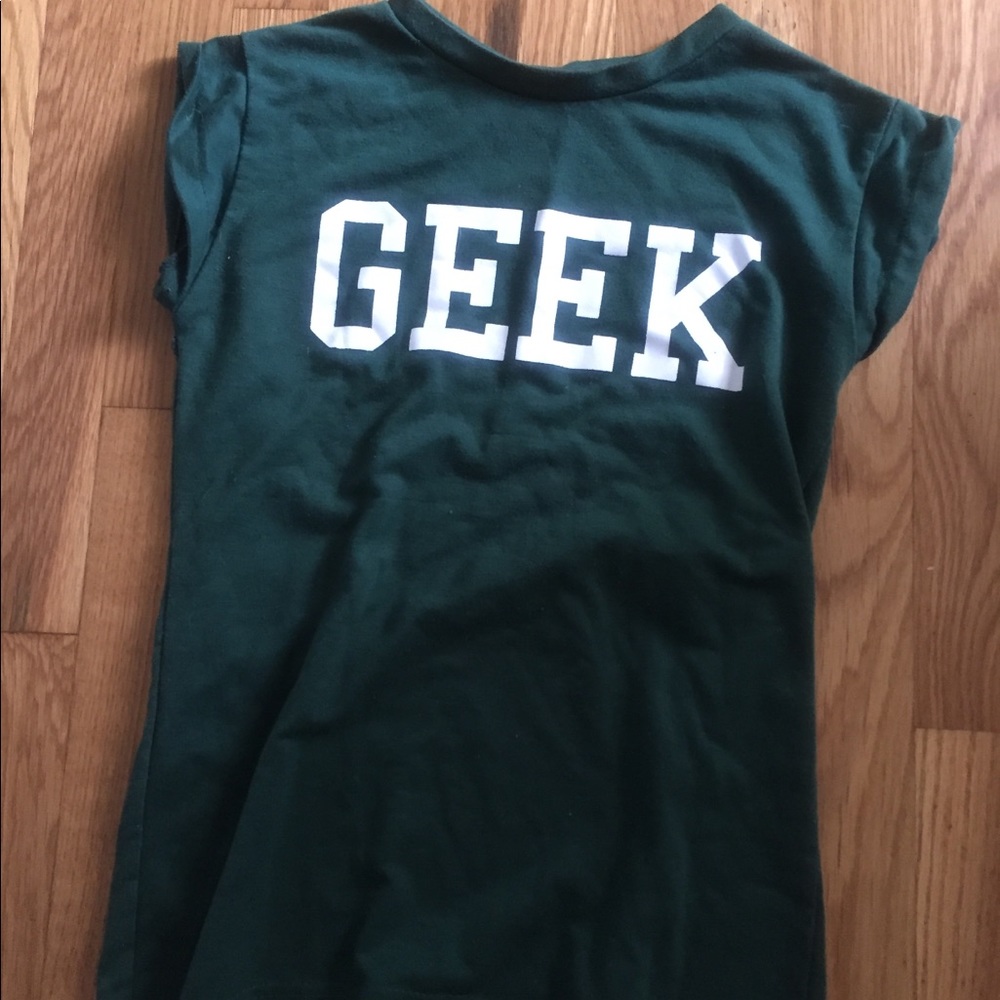Green shortsleeved “Geek” shirt